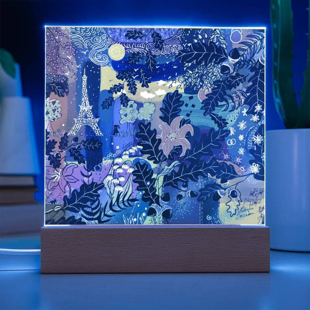Romantic Paris Mini Acrylic Plaque - "Mirages de l'Amour" Art by Nathalie Sorensson Jewelry ShineOn Fulfillment