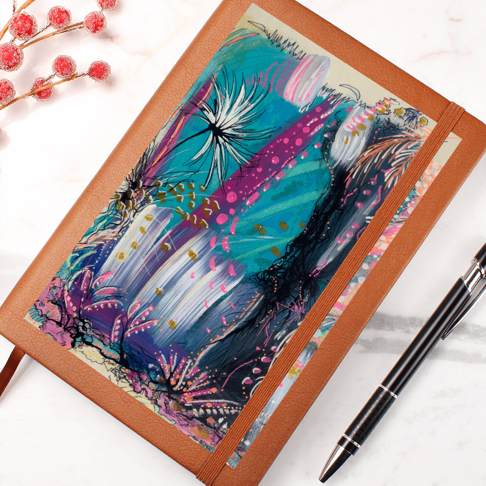 "Summer Vibes" Journal – Vegan Leather Notebook Featuring Artwork by Nathalie Sorensson