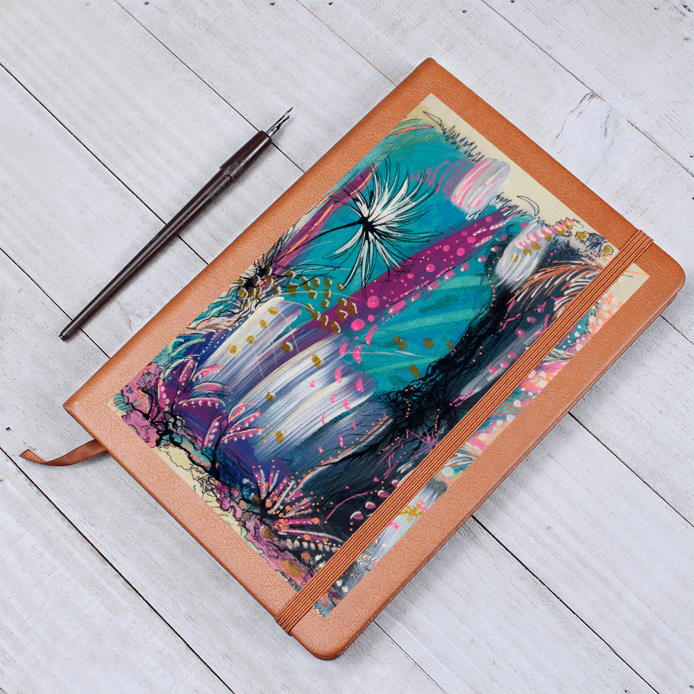 "Summer Vibes" Journal – Vegan Leather Notebook Featuring Artwork by Nathalie Sorensson