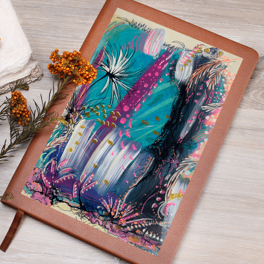 "Summer Vibes" Journal – Vegan Leather Notebook Featuring Artwork by Nathalie Sorensson