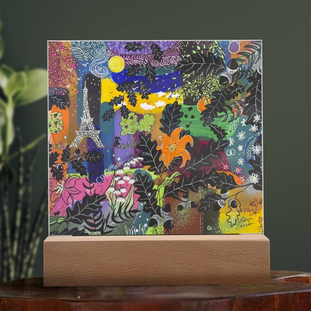 Romantic Paris Mini Acrylic Plaque - "Mirages de l'Amour" Art by Nathalie Sorensson Jewelry ShineOn Fulfillment 