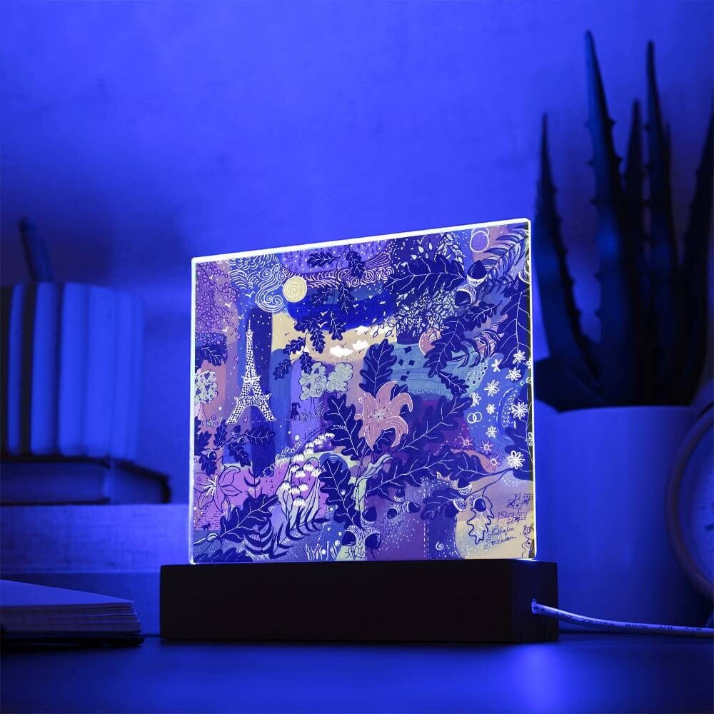 Romantic Paris Mini Acrylic Plaque - "Mirages de l'Amour" Art by Nathalie Sorensson Jewelry ShineOn Fulfillment 