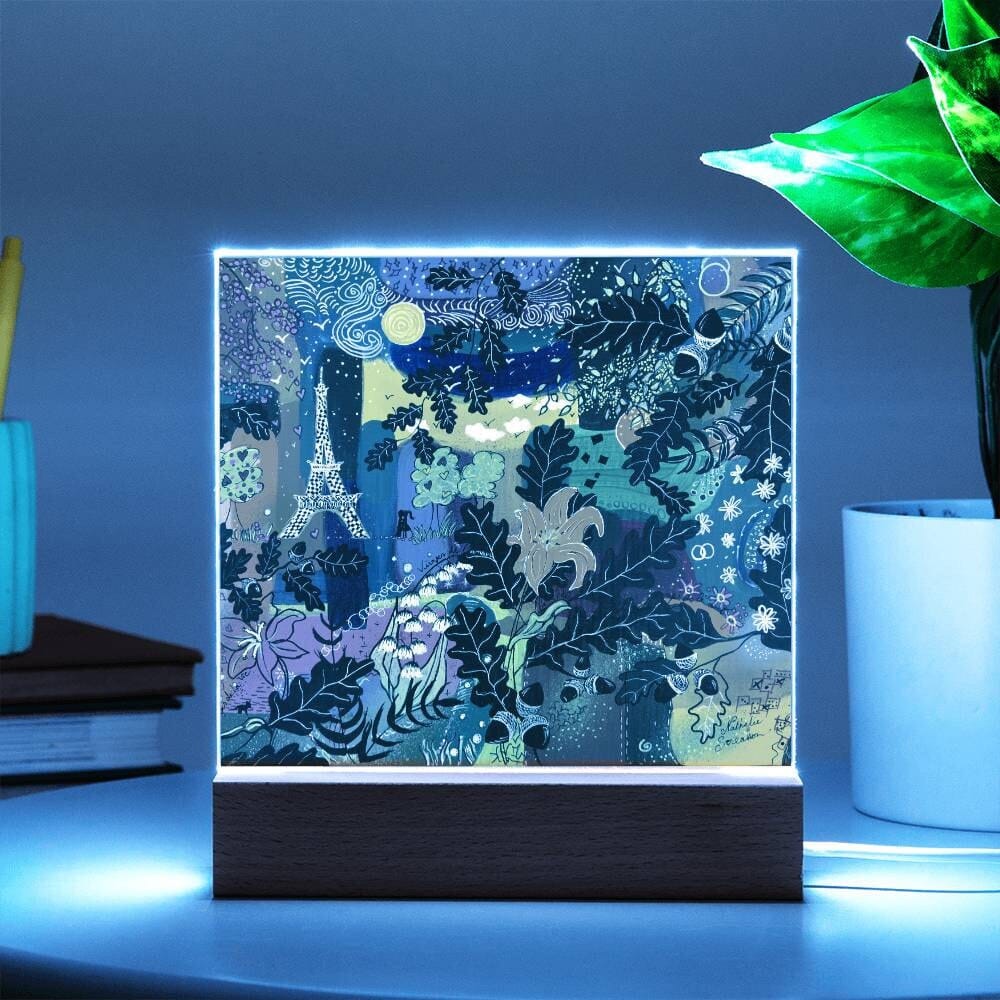 Romantic Paris Mini Acrylic Plaque - "Mirages de l'Amour" Art by Nathalie Sorensson Jewelry ShineOn Fulfillment 