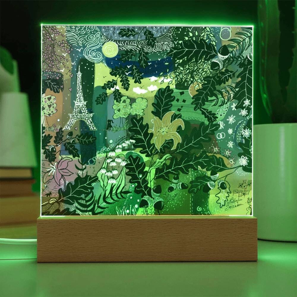 Romantic Paris Mini Acrylic Plaque - "Mirages de l'Amour" Art by Nathalie Sorensson Jewelry ShineOn Fulfillment 