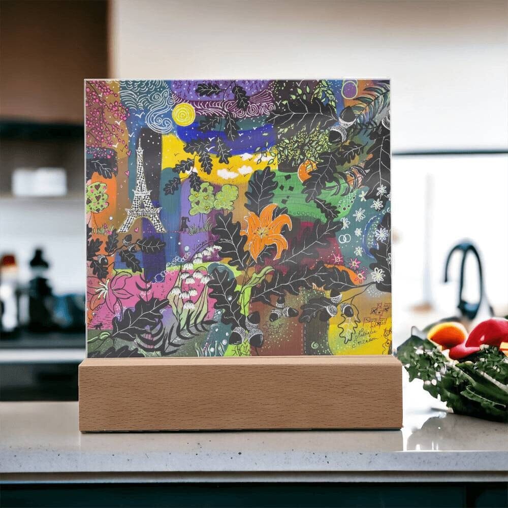 Romantic Paris Mini Acrylic Plaque - "Mirages de l'Amour" Art by Nathalie Sorensson Jewelry ShineOn Fulfillment 