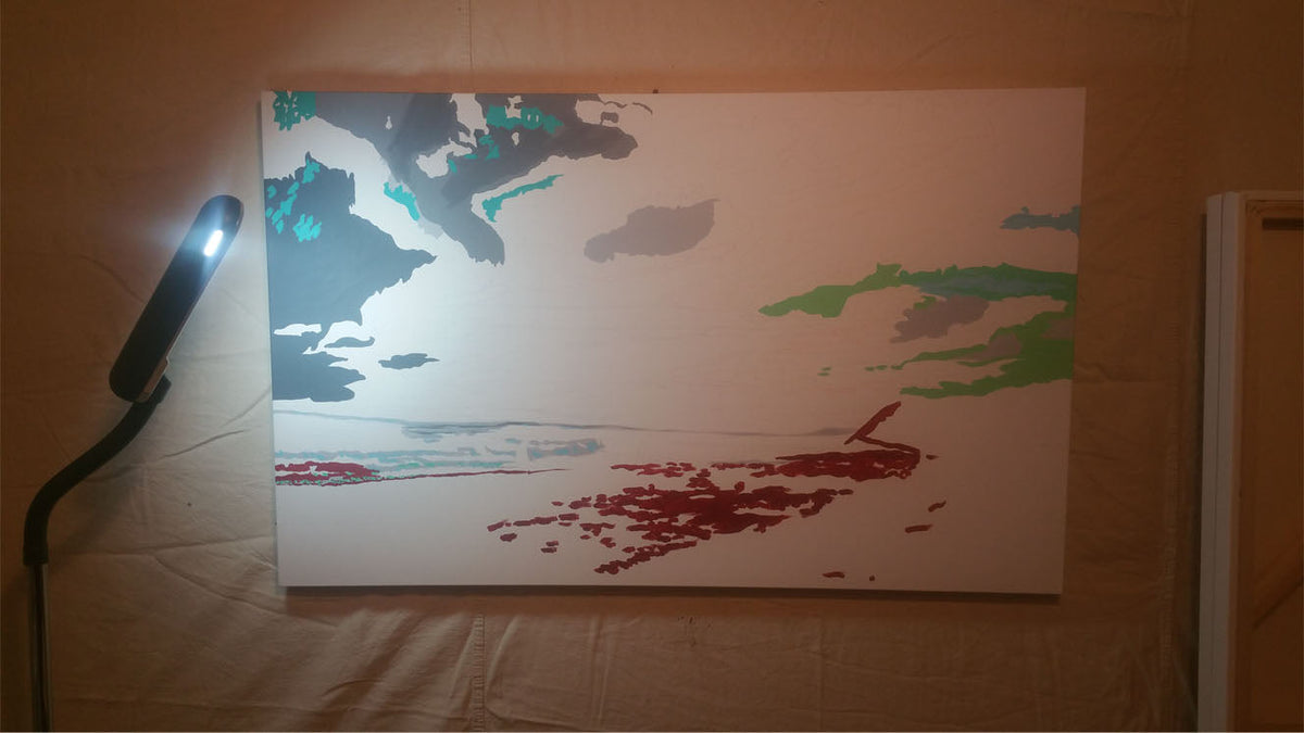 A Night At Hendry&#39;s Beach Original Painting Nathalie Sorensson 