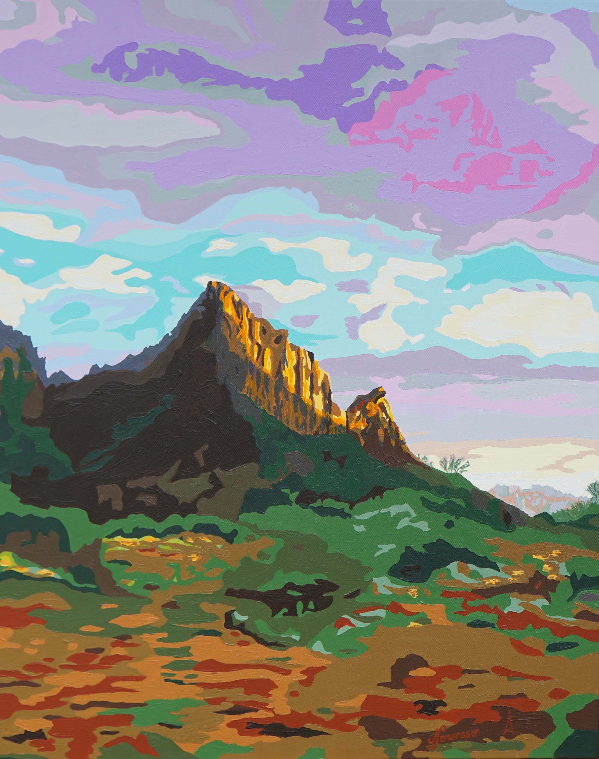 Magic Of Zion Original Painting Nathalie Sorensson 
